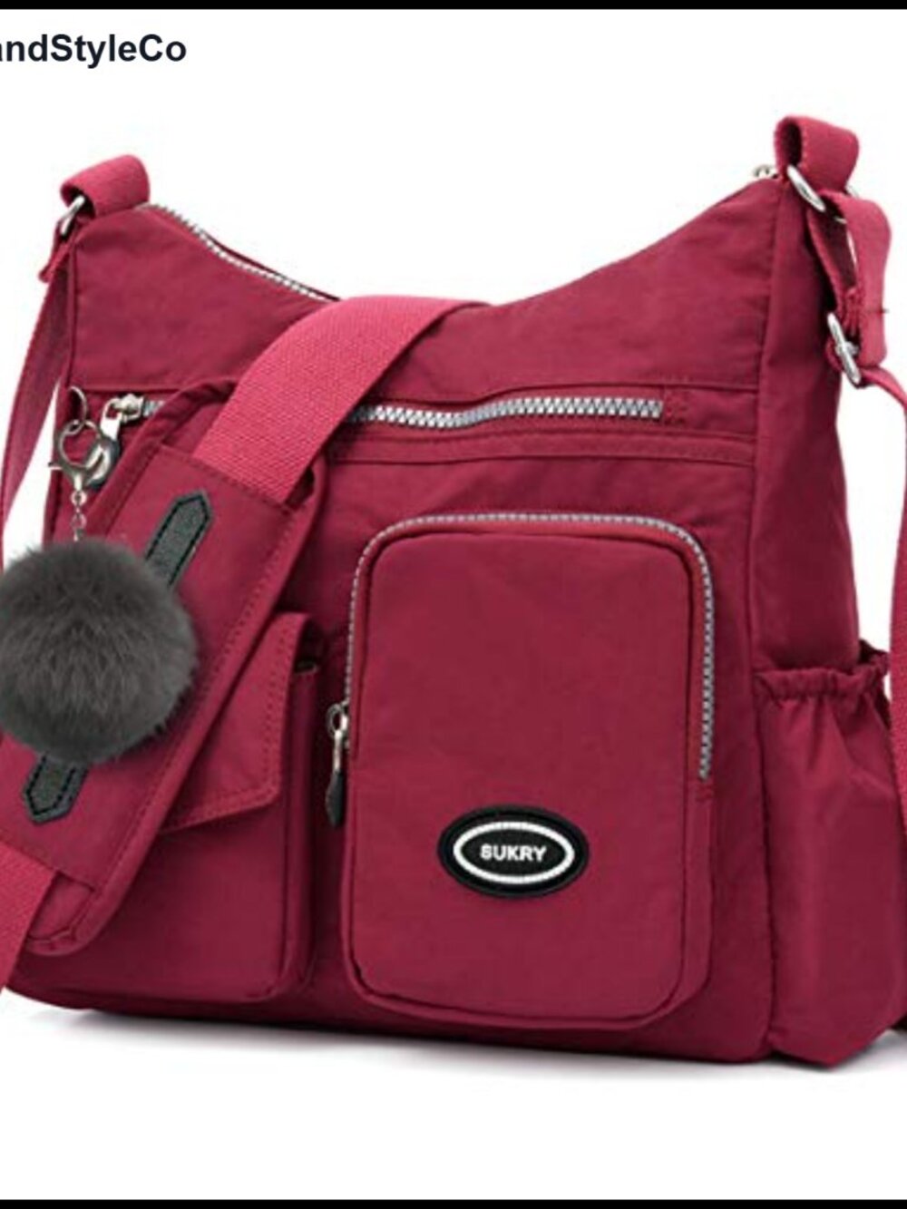 Nylon Crossbody Bag with RFID Pocket Travel Shoulder Purse